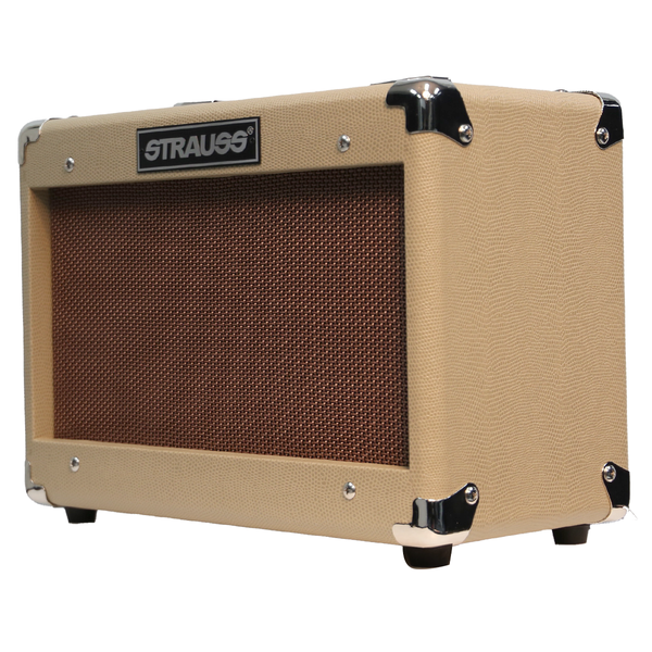 STRAUSS 15W ACOU AMPLIFIER W/CHORUS & MIC