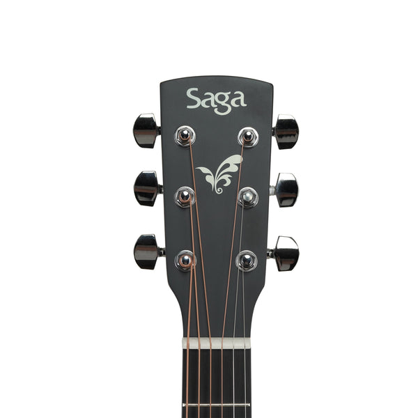 Saga '600 Series' Spruce Top Dreadnought Acoustic-Electric Cutaway Guitar (Natural)