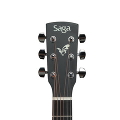Saga '600 Series' Spruce Top Dreadnought Acoustic-Electric Cutaway Guitar (Natural)