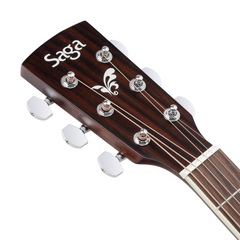 Saga '700 PRO Series' Solid Top Dreadnought Acoustic Guitar (Natural)