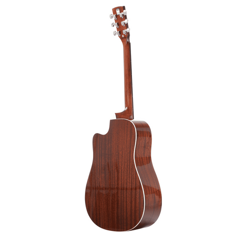 Saga '700 PRO Series' Solid Top Dreadnought Cutaway Acoustic Guitar (Natural)