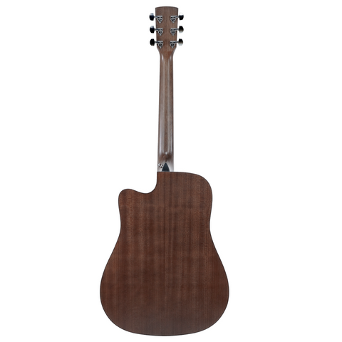 Saga '700 Series' Engelmann Spruce Dreadnought Acoustic-Electric Cutaway Guitar (Natural)