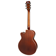 Saga '700 Series' Solid Spruce Top Acoustic-Electric Small-Body Cutaway Guitar (Retro)