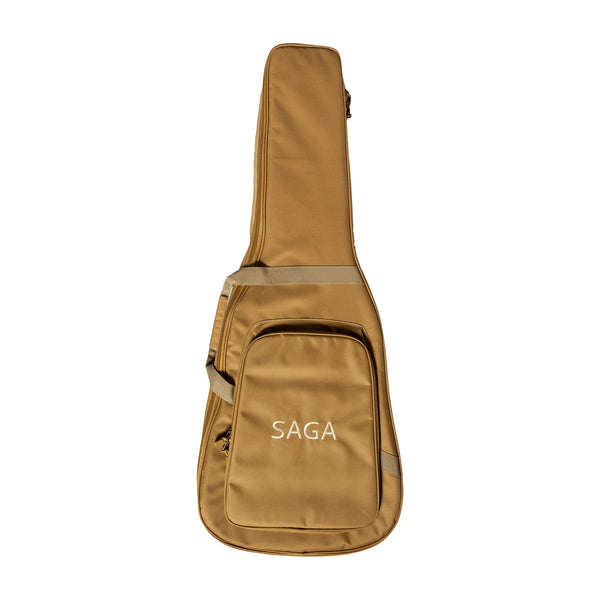 Saga SF830 Solid Top Dreadnought Acoustic-Electric Guitar (Natural)