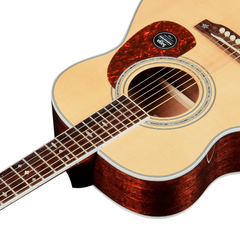 Saga A1 Mini All Solid Acoustic-Electric Guitar (Natural)