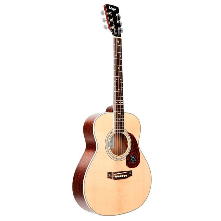 Saga A1 Mini All Solid Acoustic-Electric Guitar (Natural)