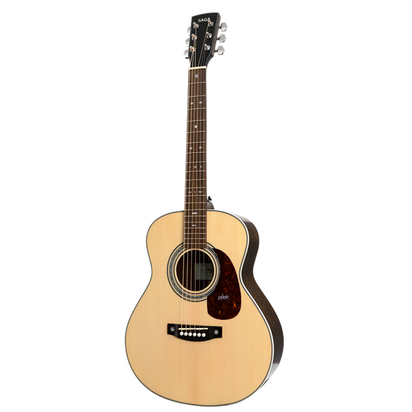 Saga A1 Mini All Solid Acoustic Guitar (Natural)