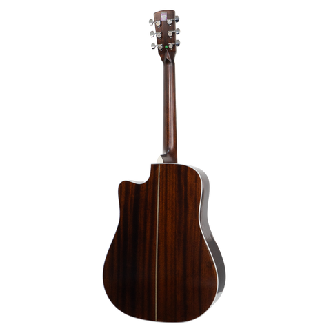 Saga A1DCE All Solid Spruce Sapele Acoustic-Electric Guitar (Natural)