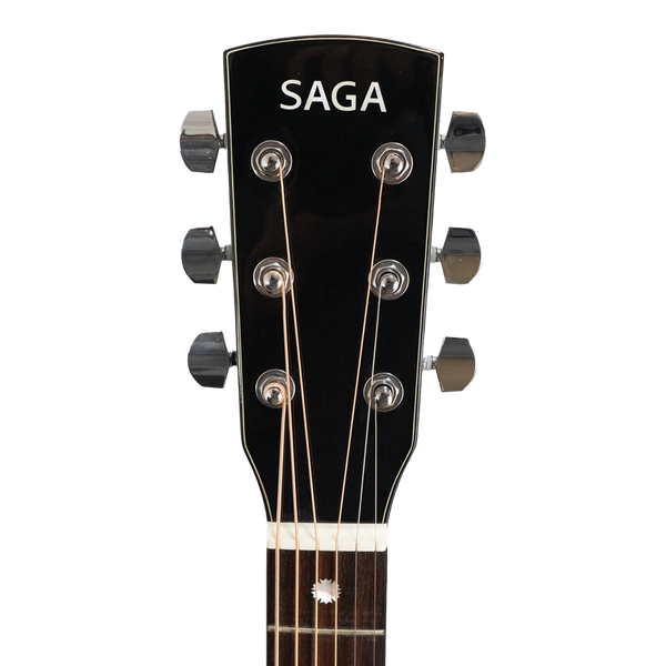 Saga A1DCE All Solid Spruce Sapele Acoustic-Electric Guitar (Natural)