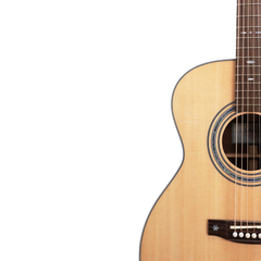 Saga A1GCE All Solid Spruce Sapele Acoustic-Electric Guitar (Natural)