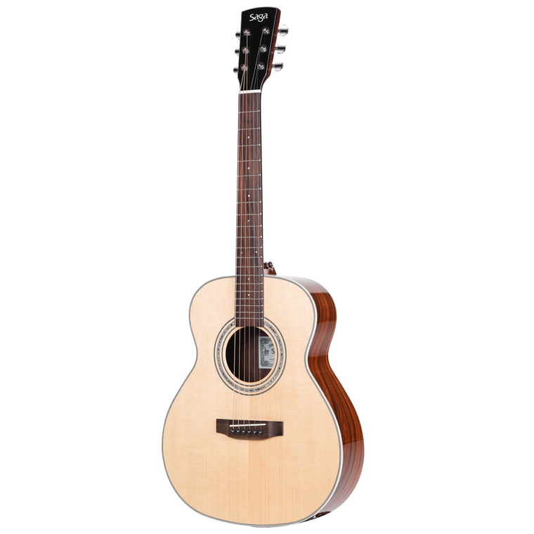 Saga BG850 Solid Top Acoustic-Electric Guitar (Natural)