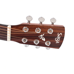 Saga BT10S Solid Top Small Body Travel Acoustic Guitar (Natural)