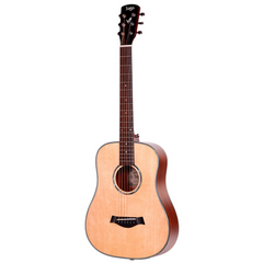 Saga BT10S Solid Top Small Body Travel Acoustic Guitar (Natural)