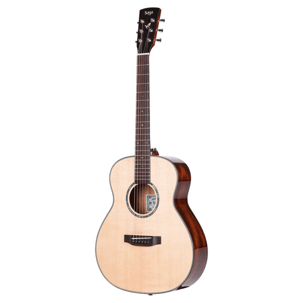Saga CC1 All Solid Top Small Body Acoustic Guitar (Natural)