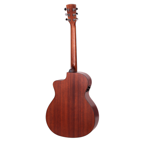 Saga G100C Solid Top Folk Cutaway Acoustic-Electric Guitar (Natural)