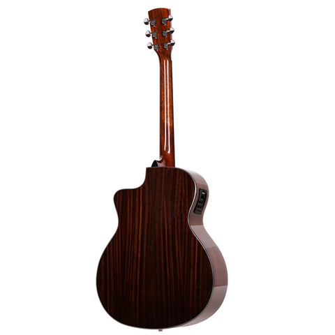 Saga G200C Solid Top Folk Cutaway Acoustic-Electric Guitar (Natural)