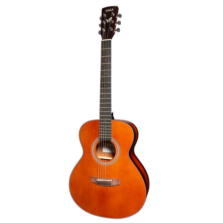 Saga GS700 Solid Spruce Top Small Body Acoustic Guitar (Retro)