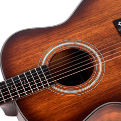 Saga K1G Solid Koa Black Wood Acoustic-Electric Guitar (Natural)
