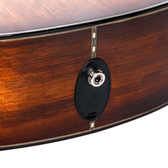 Saga K1GCNE Solid Koa Black Wood Acoustic-Electric Guitar (Natural)