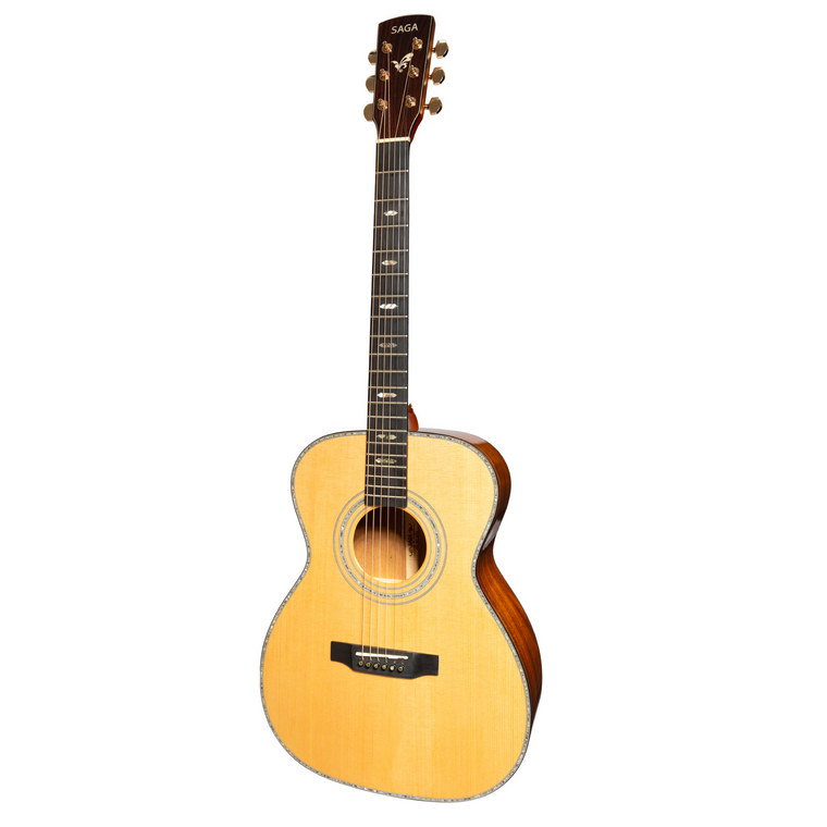Saga OL18 All Solid Folk Acoustic-Electric Guitar (Natural)