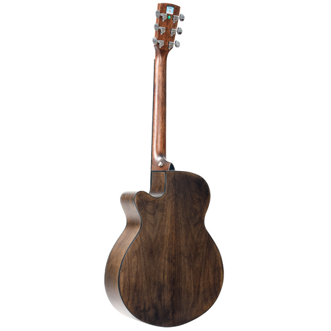 Saga SA800 Solid Top Folk Cutaway Acoustic-Electric Guitar (Natural)