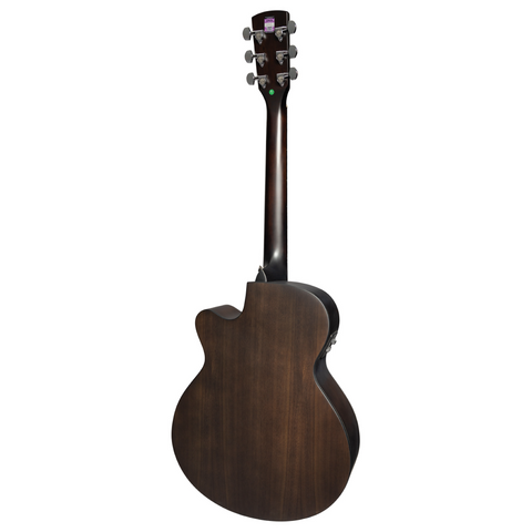 Saga SA800 Solid Top Folk Cutaway Acoustic-Electric Guitar (Retro)