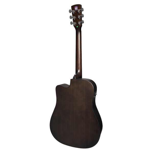 Saga SF800 Solid Top Folk Cutaway Acoustic-Electric Guitar (Retro)