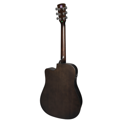 Saga SF800 Solid Top Folk Cutaway Acoustic-Electric Guitar (Retro)