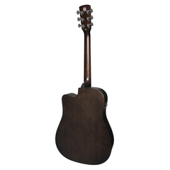 Saga SF800 Solid Top Folk Cutaway Acoustic-Electric Guitar (Retro)