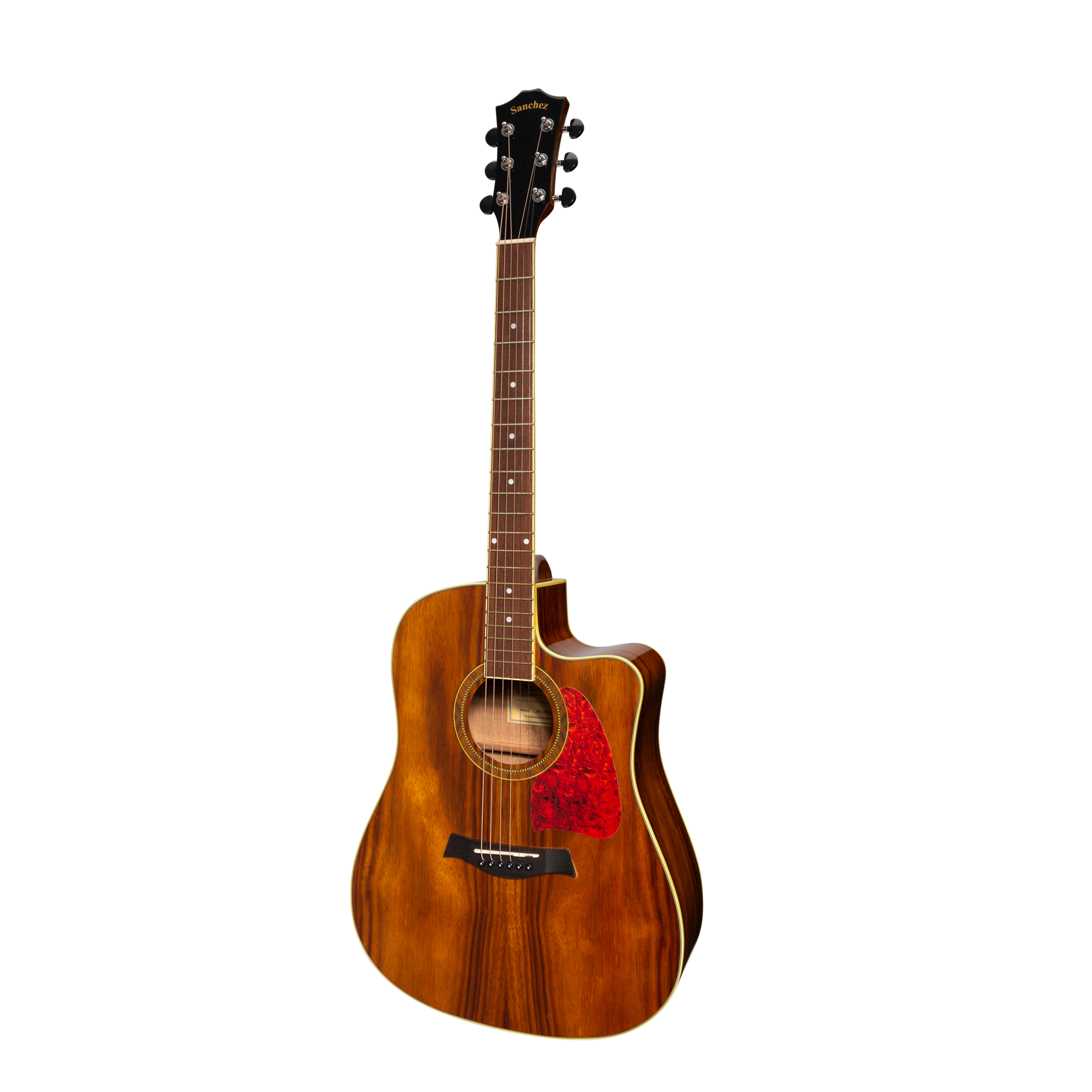 Sanchez Acoustic-Electric Dreadnought Cutaway Guitar Gloss (Rosewood)