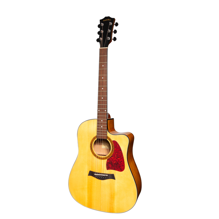 Sanchez Acoustic-Electric Dreadnought Cutaway Guitar Gloss (Spruce/Acacia)