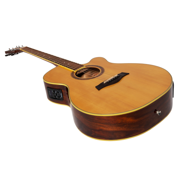 Sanchez Acoustic-Electric Small Body Cutaway Guitar Gloss (Spruce/Rosewood)