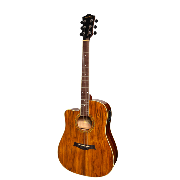 Sanchez Left Handed Acoustic-Electric Dreadnought Cutaway Guitar Gloss (Rosewood)