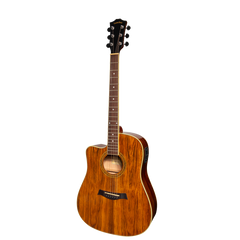 Sanchez Left Handed Acoustic-Electric Dreadnought Cutaway Guitar Gloss (Rosewood)