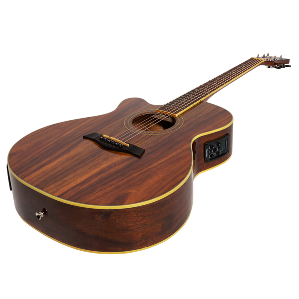 Sanchez Left Handed Acoustic-Electric Small Body Cutaway Guitar Gloss (Rosewood)