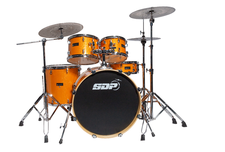 Sonic Drive 5-Piece Pro Series Drum Kit with Silent Cymbals (Metallic Orange)