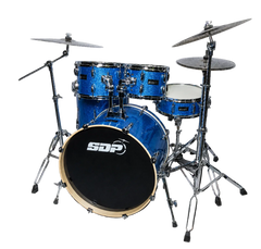 Sonic Drive 5-Piece Stage Series Drum Kit with Silent Cymbals (Blue Sparkle)