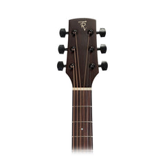 Timberidge 'Messenger Series' Mahogany Solid Top Acoustic-Electric Small Body Cutaway Guitar (Natural Satin)