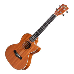 Mojo 'Traditional Series' All Mahogany Cutaway Tenor Ukulele with Gig Bag (Natural Satin)