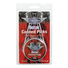 Crossfire Deltek 0.71mm Canned Guitar Picks (20 Pack Assorted)