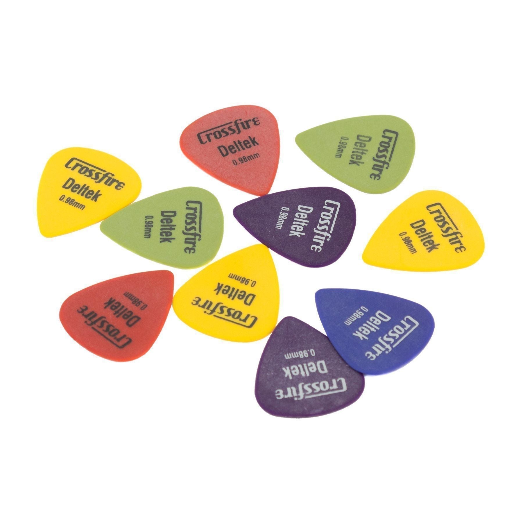 Crossfire Deltek 0.98mm Guitar Picks (10 Pack Assorted)-CPP-D98-10