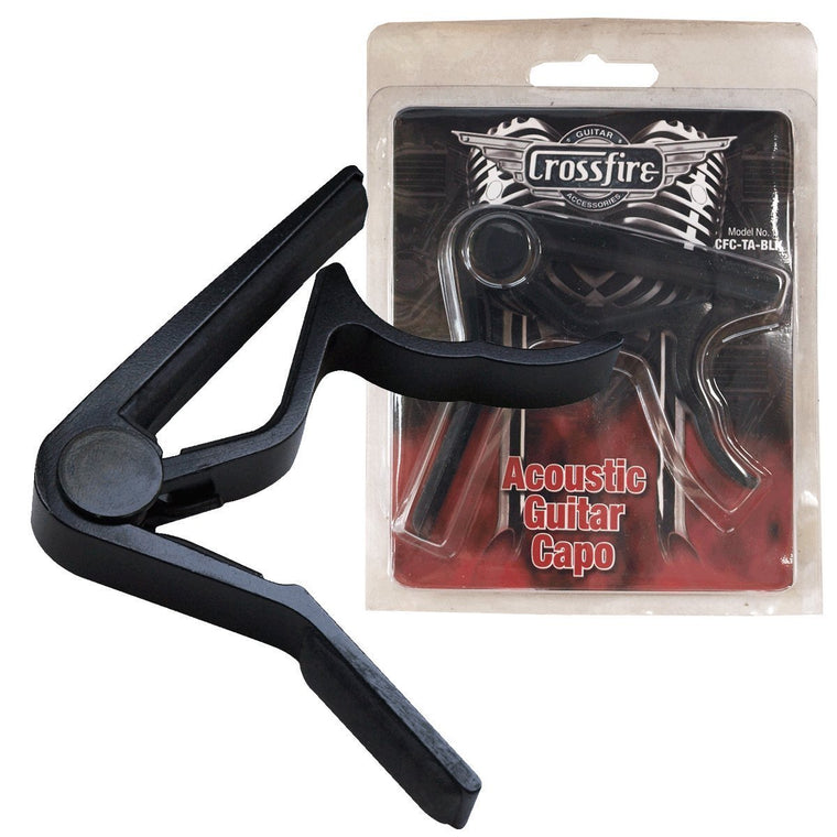 Crossfire Trigger-Style Acoustic Guitar Capo (Black)