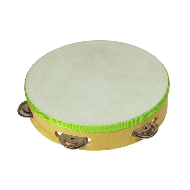 Drumfire Headed Wooden Tambourine (8
