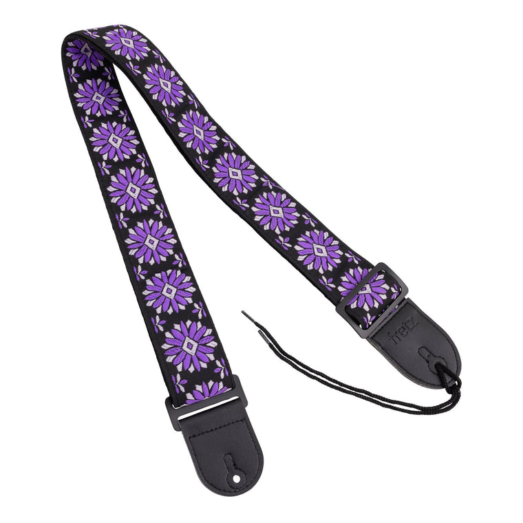 Fretz Woven Jacquard Polyster Guitar Strap (Lavender)