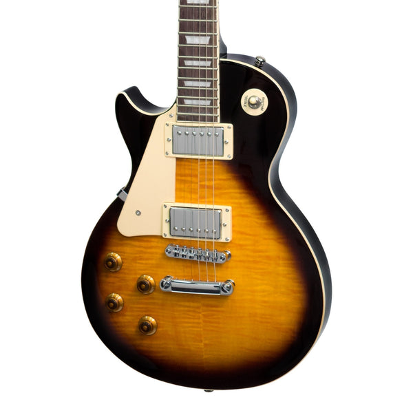 J&D Luthiers LP-Style Left Handed Electric Guitar (Vintage Sunburst)