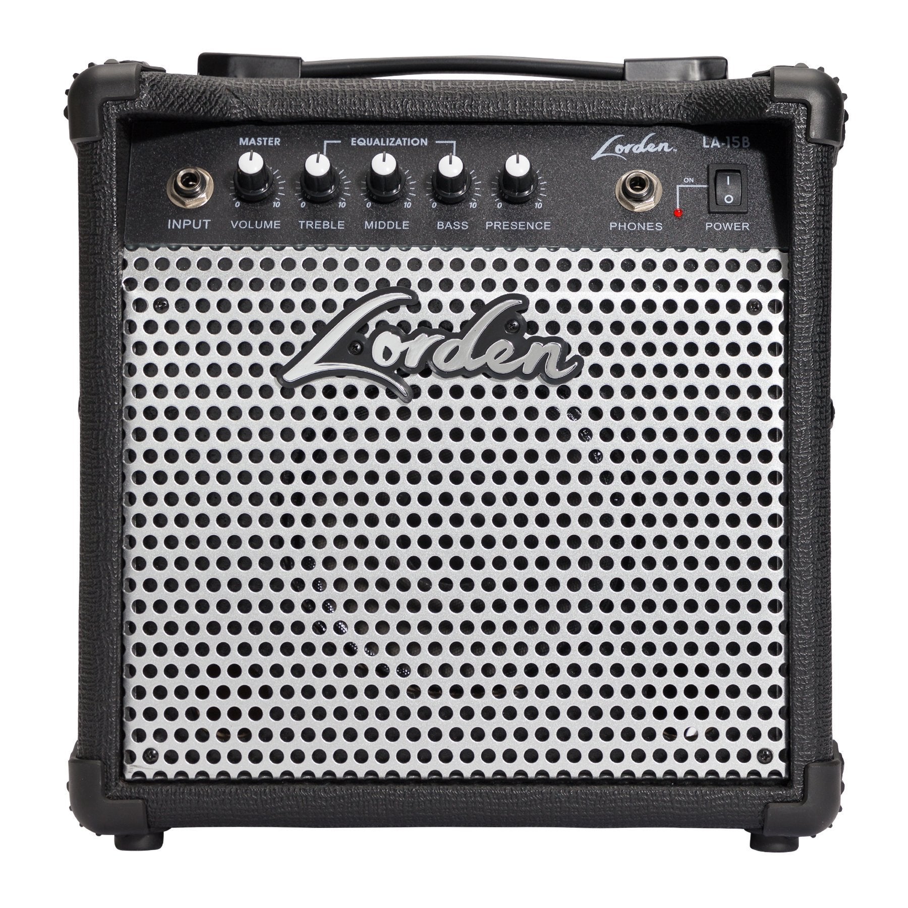 Lorden 15 Watt Slimline Practice Combo Bass Amplifier-LA-15B-BLK