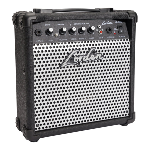 Lorden 15 Watt Slimline Practice Combo Guitar Amplifier