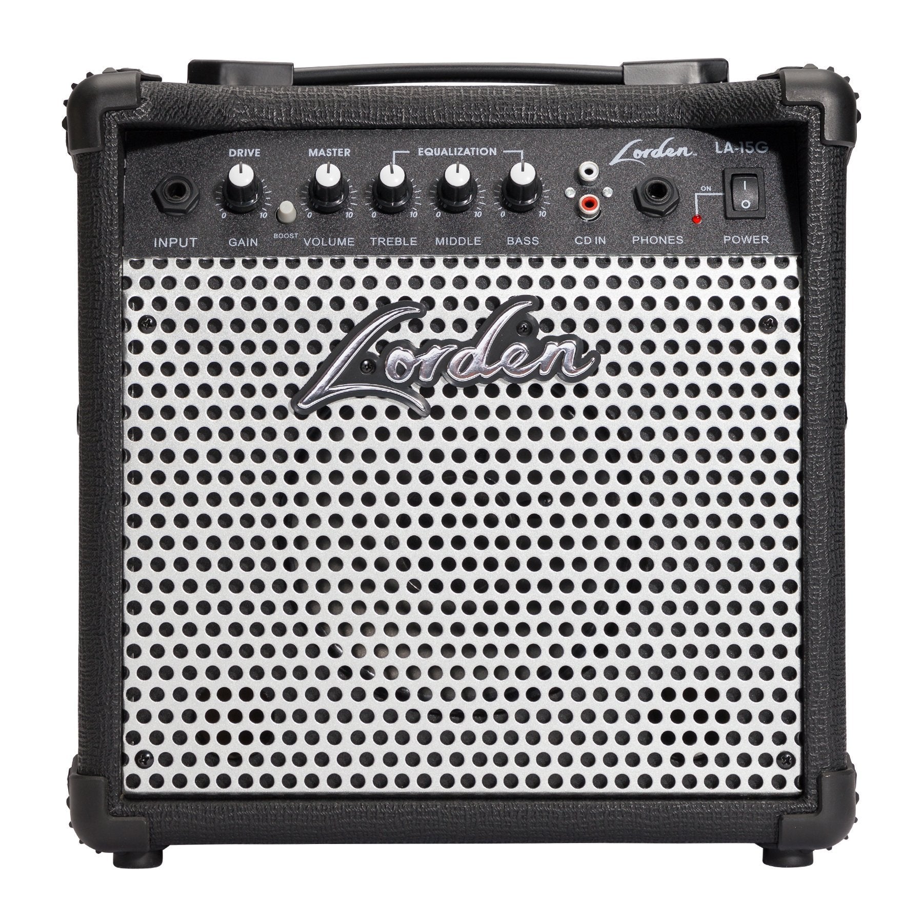 Lorden 15 Watt Slimline Practice Combo Guitar Amplifier-LA-15G-BLK