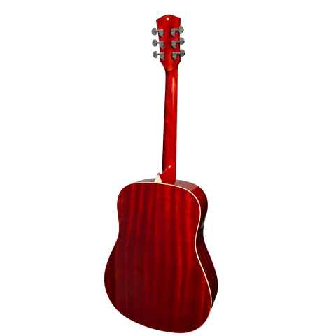 Lorden Acoustic Dreadnought Guitar (Wine Red)