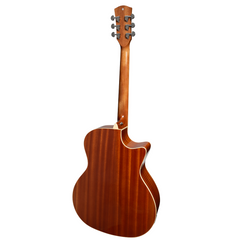Lorden Left Handed Acoustic-Electric Small Body Cutaway Guitar (Natural Gloss)